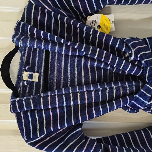 THEREABOUTS BLUE STRIPED TODDLER BOYS OR GIRLS HOODED ROBE SIZE XS 6/6X - Picture 2 of 12
